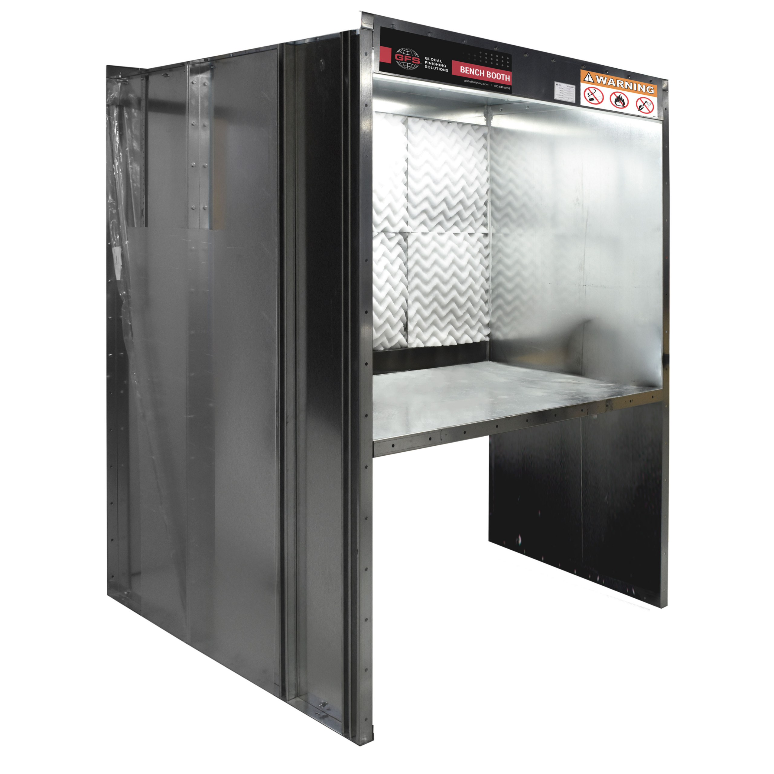 GFS® Open Face Bench Booth 1 GFS® Open Face Bench Booth